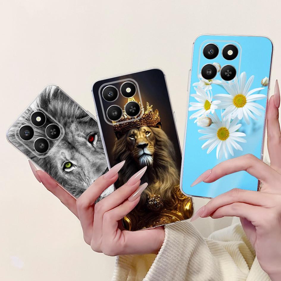 For Honor 400 Smart 2025 Case Fashion Bamboo Flower Soft Silicone Clear Bumper Protective Cover For Honor 400 Lite ABR-NX1 Funda