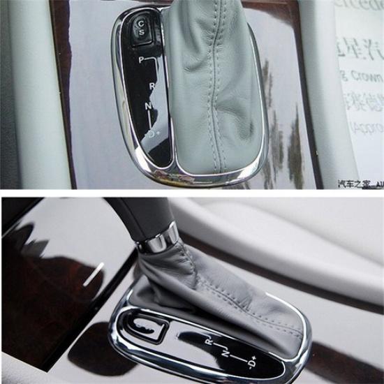 ABS Chrome Car Central Gear Shift Knob Bottom Frame Trim For Benz C W203 04 05