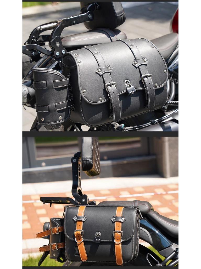 CFMOTO 450clc Upgrade: Anti-Fall Bumper, Retro Side Bag, Helmet Bag, Foldable Backrest, Luggage Rack