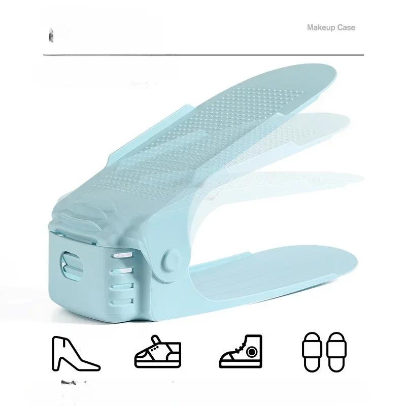 5/10 Stück Verstellbarer Schuhstapler Schuhschlitz-Organizer Schuhschlitz Platzsparer Doppeldecker Schuhregal Halter Für Schrankorganisation