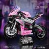 Educational Road Motorcycle M1000 RR Model 42130 Building Blocks Creative Technical MOC Assembly Bricks Pink Desktop Gift Idea