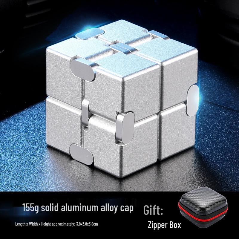 Cube Infini en Alliage Métallique Jouet Décompression Doigt pour Adultes