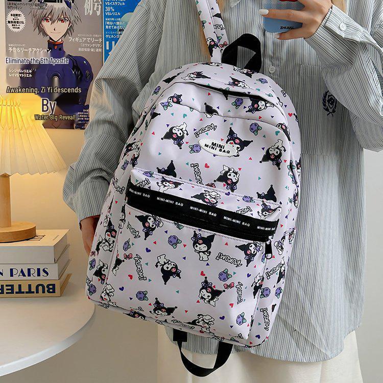Hello Kitty Double Shoulder Backpack for Students - Cute Cartoon Design for Middle & High School Travel & Campus Outings.