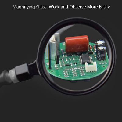 Soldering Station, Six Claw Repair Tools Soldering Helping Hands Soldering Magnifier with Light Magnifying Glass Torch Bracket for