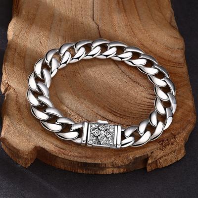 The New Diamond Pestle Cuban Bracelet Is Domineering, Trendy, Retro, Light Luxury, and High-end