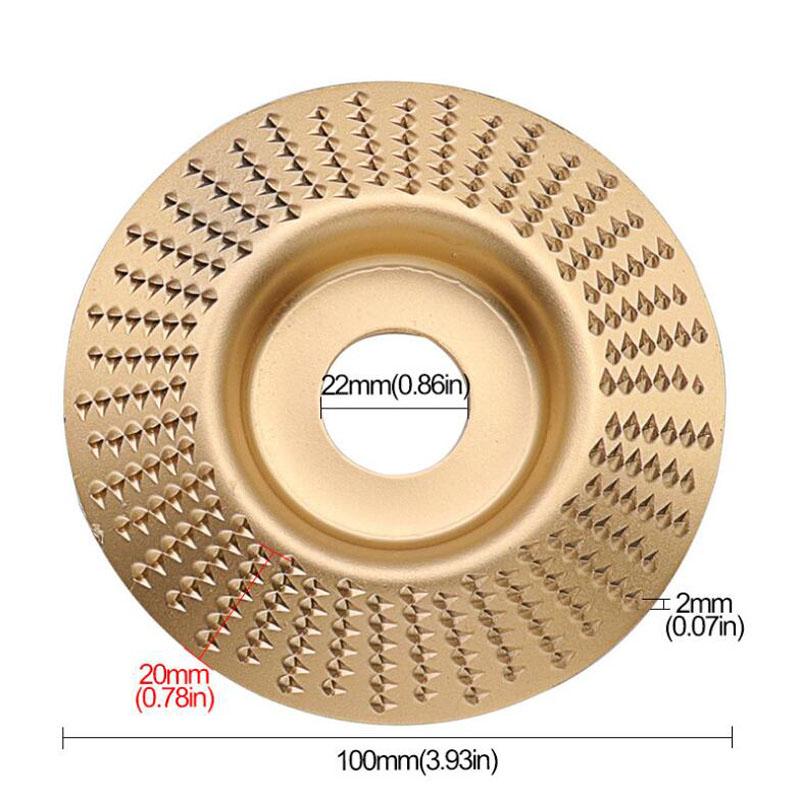

Шлифовальный круг для полировки дерева Диск для угловой шлифовальной машины Вращающийся шлифовальный диск Деревянная пластина Инструмент для резьбы по дереву Абразивный дисковый инструмент D золотой