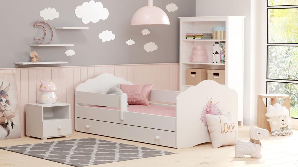Emi bedside cabinet white - handle white