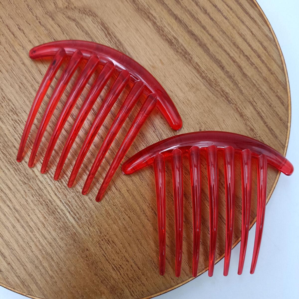 

2 шт. 7 зубьев Пластиковые расчески для волос из ПК Гребень для прически с зубьями Вставной гребень Женские аксессуары для волос Size fits all