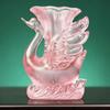 Conjunto de 2 Vasos de Cisne LIULI Esculturas Decorativas Orientais Decoração Moderna de Luxo para Sala de Estar Mesa de Console Escritório - Design Elegante de Cisnes Emparelhados