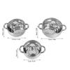 3PCS Soup Pot Set Stainless Steel Thick Bottom Anti Stick Cooking Pots with Anti Scald Handle Lids for Kitchen