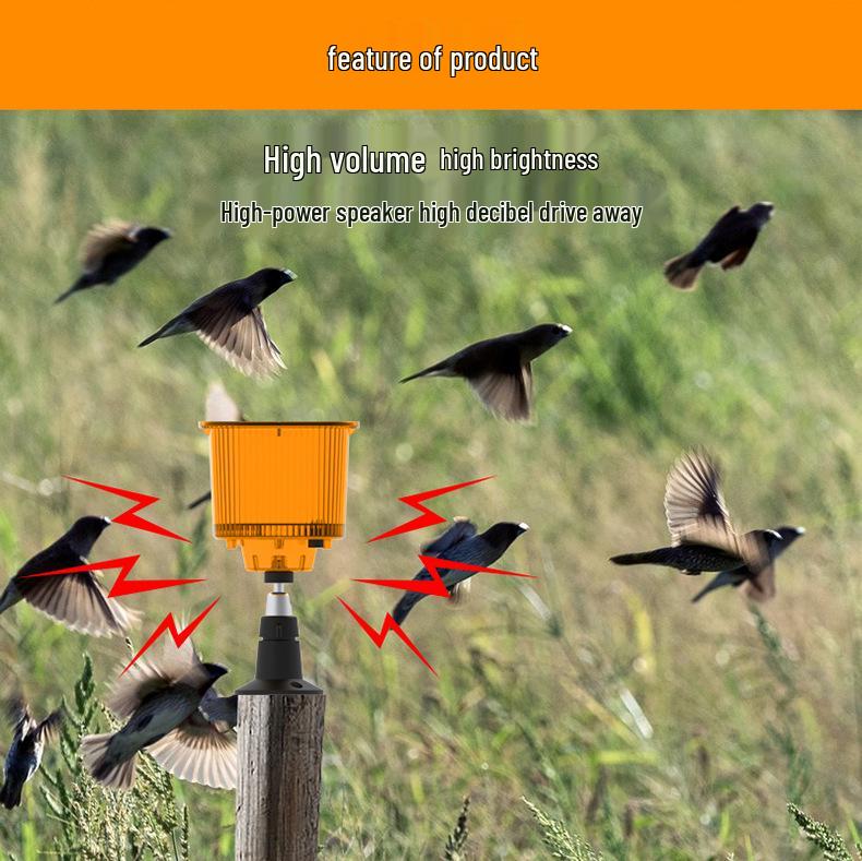 Solar Animal Repellent: Light, Sound, and Timer Alarm for Protecting Rice Fields and Orchards