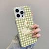 Checkered Grid Cute Animals Pattern Laser Case For Samsung Galaxy S26 Ultra S25 S24 S23 S22 S21 Plus S20FE A55 A54 A35 A16 Cover