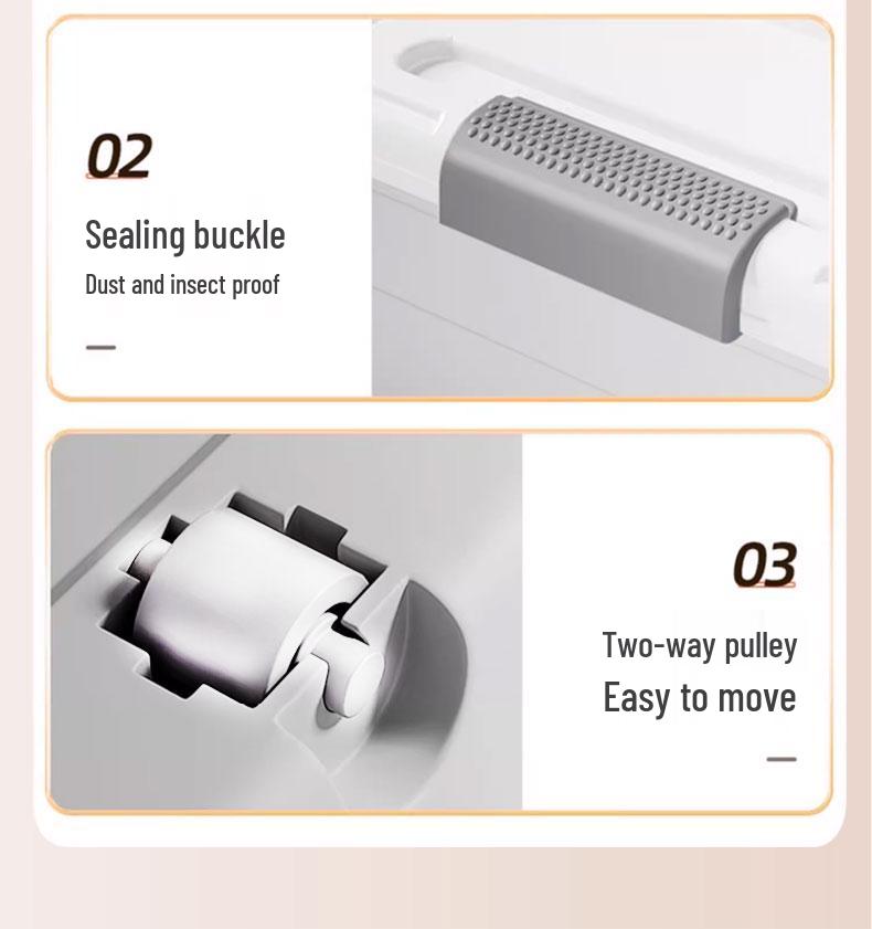 Under-bed Transparent Storage Box with Wheels for Clothes and Quilts