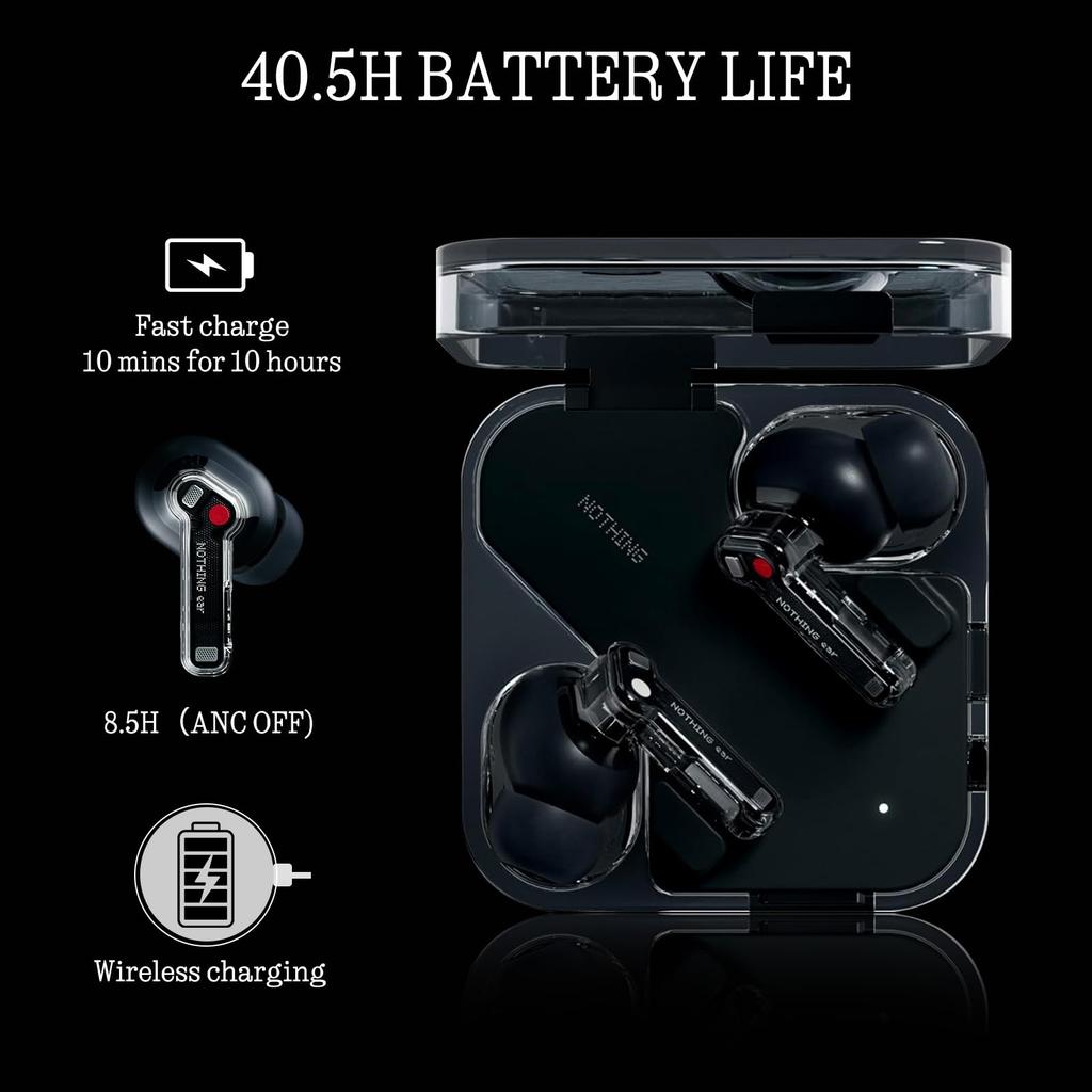 2025 Gold Award Nothing Wireless NOISE CHATGPT Hours of Battery Ambient Sound and Audio Support [VGP Winner] Earphones, CANCELING, Compatible,