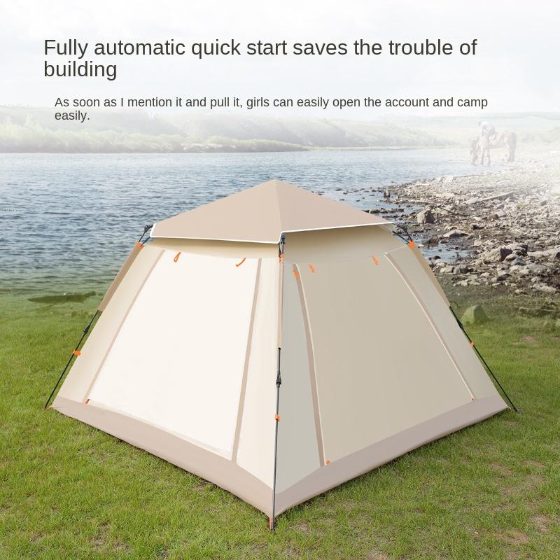 Outdoor Automatic Thickened Quickly Open Windproof Storm Park Tent Outdoor Camping Portable Foldable Tent Sun Protection