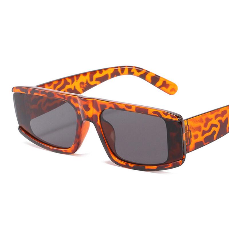 Vintage Rechteckige Sonnenbrille Damen Mode nicht-polarisiert Quadratisch Kleiner Rahmen Spiegel Sonnenbrille Einteilige Sonnenbrille Weiblich