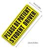 Magnetic Please Be Patient New Driver Sticker Please Be Patient Student Driver Decorative Sticker Car Styling Glass Bumper Decal