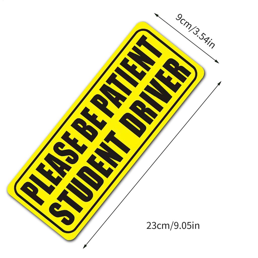 Magnetic Please Be Patient New Driver Sticker Please Be Patient Student Driver Decorative Sticker Car Styling Glass Bumper Decal