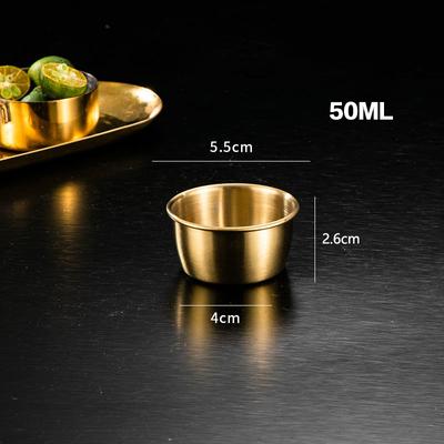 304 Stainless Steel Small Seasoning Dish Kitchen Sauce Cup Ketchup Dipping Bowl Appetizer Plates Sushi Vinegar Soy Saucer Dish
