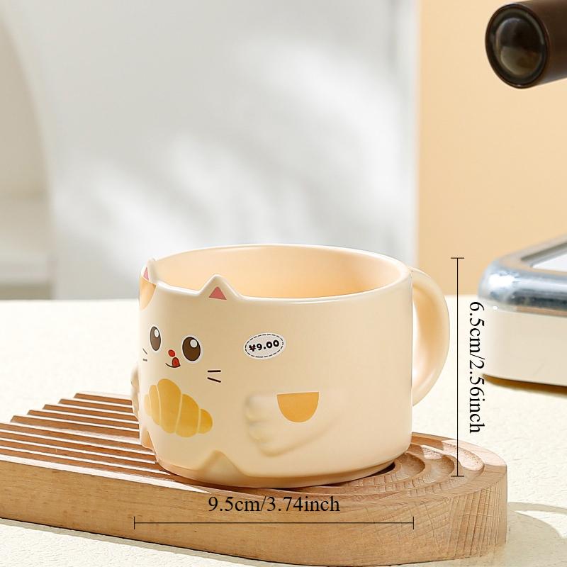 

1PC Creative Cat Stacked Cups with Care Design Cartoon Mug Office Home Casual Ceramic Water Cup Coffee Cup 300ml