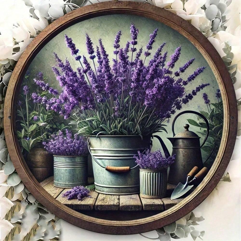 Retro Round Metal Sign for Shop Decor