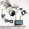 E-bike 25A/30A Brushless Motor Controller 24V 36V 48V 350W-1000W and S966/ SW900 LCD With PAS Throttle Kit for E-Scooter Rapir