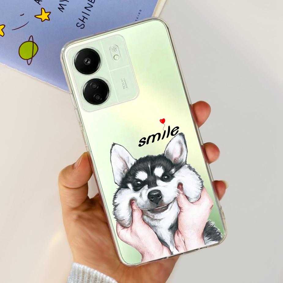 For Xiaomi Poco C65 Case Redmi 13C New Fashion Painted Back Cover 6.74'' Soft TPU Phone Case For Xiaomi Redmi 13C PocoC65 Bumper