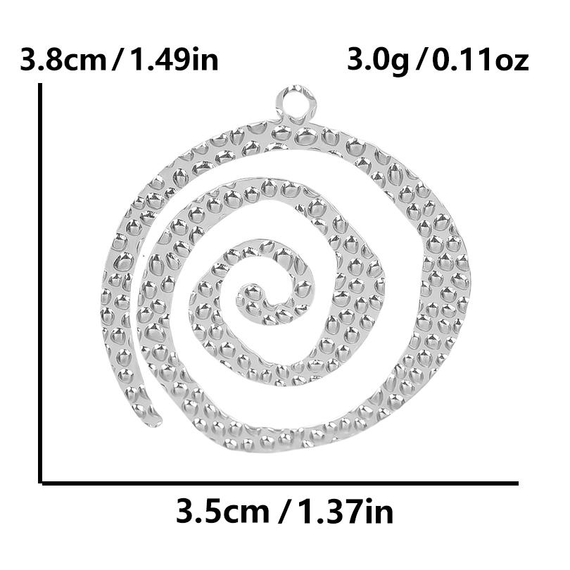 Unevenness Metal Irregular Stainless Steel Heart Charms For Jewelry Making Supplies 6pcs Diy Sea Shell Round Rectangle Pendant