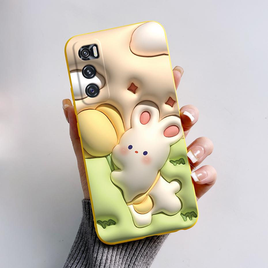 For Vivo V20 SE Case Vivo Y70 Phone Case V20SE Cute Rabbit Panda Painted TPU Soft Cover V2022 V2023 Camera Shockproof Back Coque