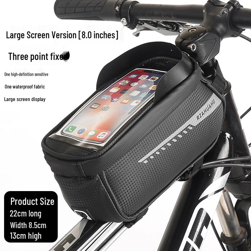 Waterproof Bicycle Top Tube Bag with Phone Touch Screen