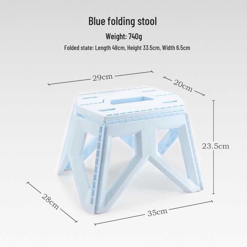 Portable Thickened Plastic Folding Stool - Adult & Child, Camping/Fishing