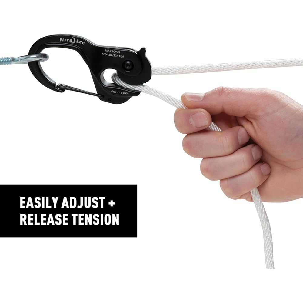 Nite Ize CamJam Aluminum XT Large Black 48x98x23mm Adjustable Rope Tightener