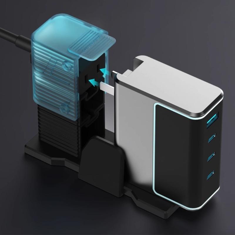 Desktop Adapter Stand Kit Adjustable GaNs Charging Head Stand for 140W Power Adapters for Any Setting