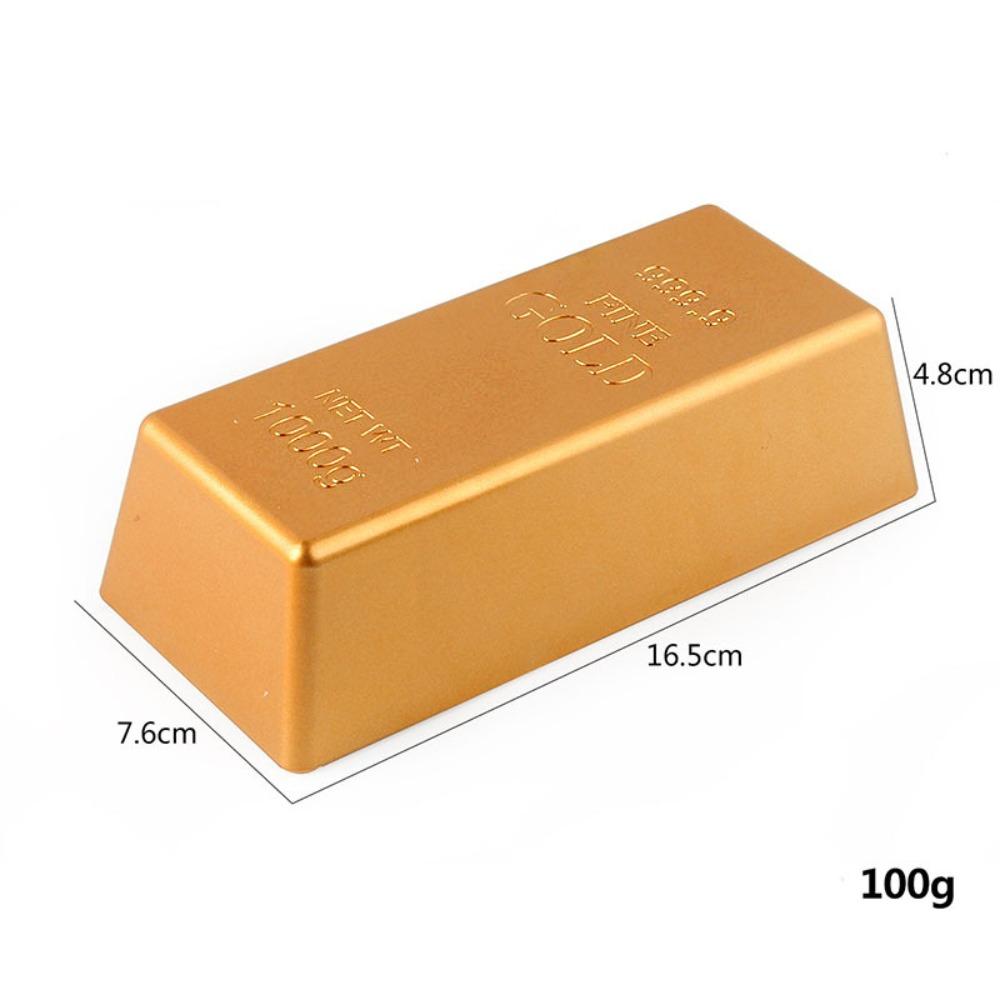 

Paperweight Golden Brick Simulation Gold Bar Piggy Bank Ideal Gift Fake Gold Bar Home Decor Style 3