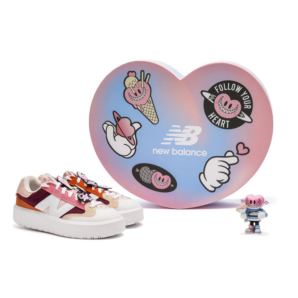 New Balance Nb 302 Big Heart Suede Fabric Leather Retro Casual Low Top Skate Shoes Unisex Sneaker Pink CT302MA(S-BOX)