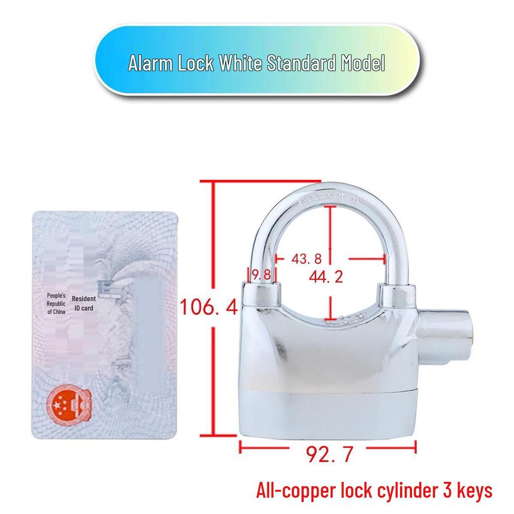 Waterproof Anti-Theft Alarm Padlock for Motorcycle and Main Door