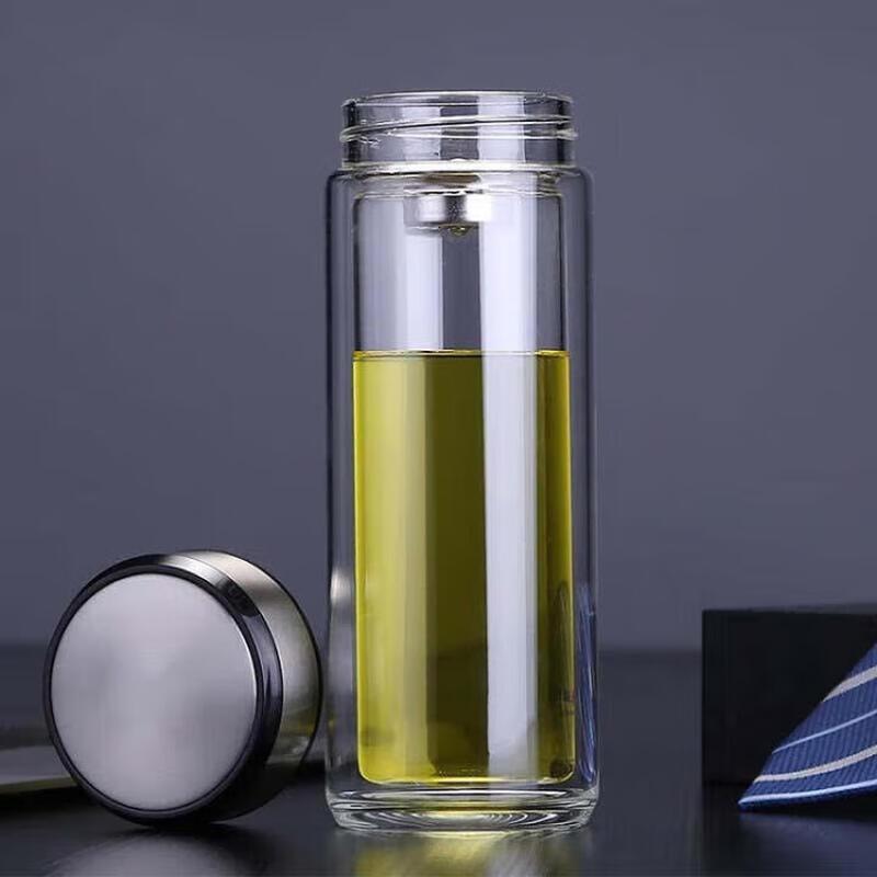Double-Layer Glass Travel Mug