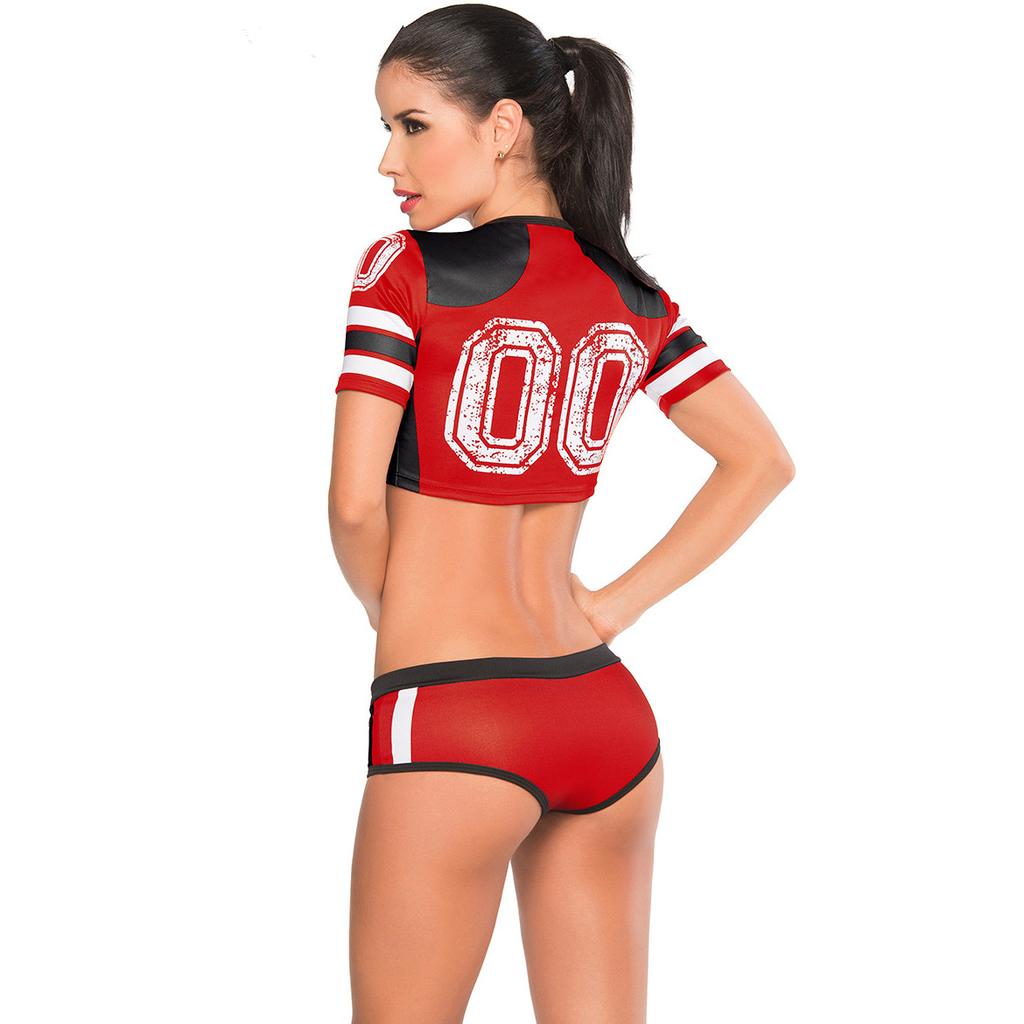 Sexy cheerleading costume, football baby split cheerleading costume suit, hot party jersey