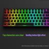 Double Skin Milk Pudding Mechanical Keyboard Keycaps, Luminous OEM Height, 130-Key Full Set