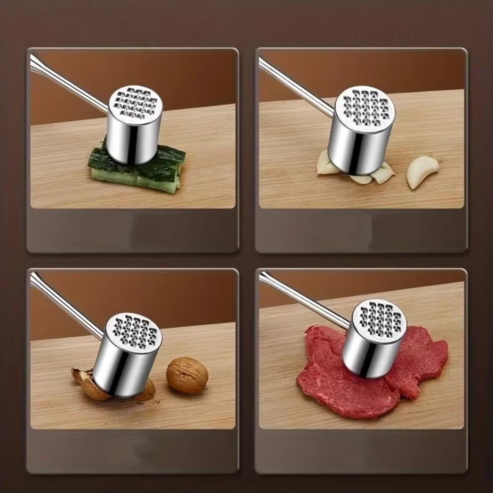 Stainless Steel Meat Hammer Non-slip Steak Mallet Kitchen Beef Hitting Tool Steak Tenderizing