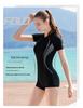 Yingfa Women's 2022 Tummy Control Slimming Zippered One-Piece Swimsuit with Briefs