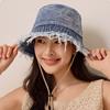 Women's Outdoor Sun Hat with Burr Denim Fisherman Hat