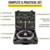 SucceBuy Adjustable Steel Hole Saw Cutter Kit 40-200mm w/ Shield Hole Cutter Drill Bit DIY Tool Sheetrock Veneer Slate