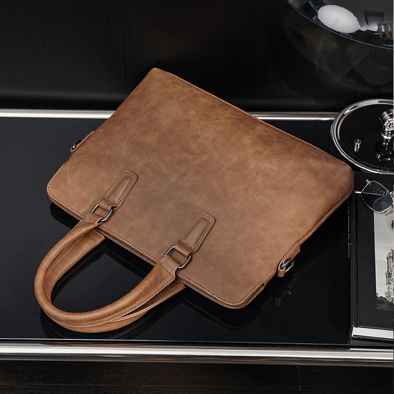 Korean Version Of Trendy Business Handbags, Men'S Bags, Shoulder Bags, Casual Briefcases, Multi-Functional Computer File Bags