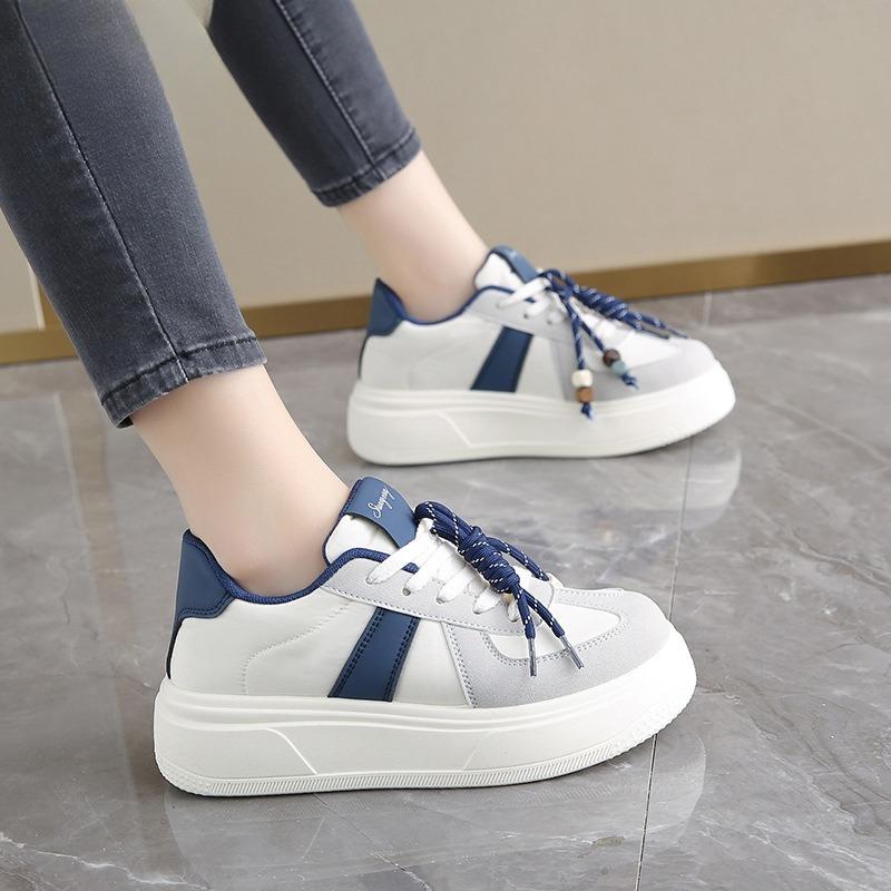 Fashion Autumn Brand Shoes for Women 2025 Fashion Chunky Comfortable Leather Casual Shoes Student Small White Shoes Board Shoe Sneakers