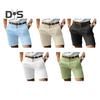Men Shorts Mid-rise Buttons Zipper Fly Solid Color Shorts with Pockets Straight Leg Summer Casual Shorts Daily Wear