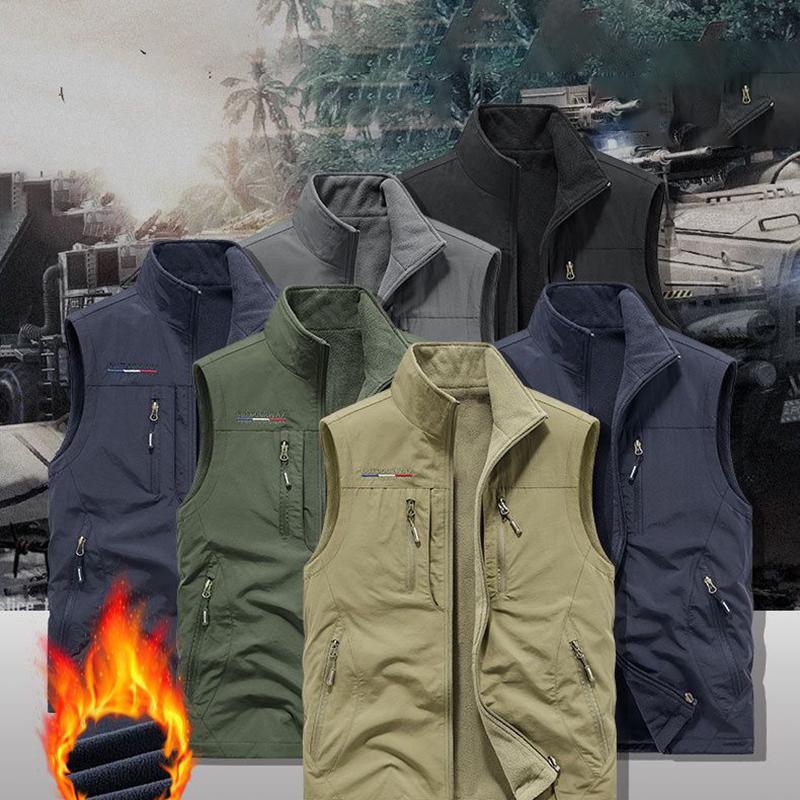 Outdoor-Sport Freizeit Fitness Laufen Plüsch Atmungsaktiv Trendige Weste Modisch Winddicht Herren Warme Weste