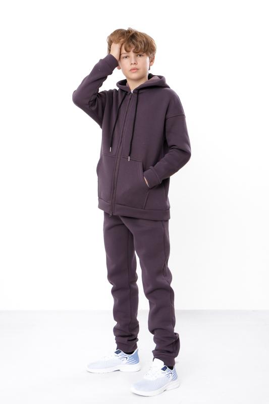 Warmer Jungen-Teenager-Set – Einfarbiger Reißverschluss-Hoodie & Bequeme Jogginghose, Winter 6421-025 HC