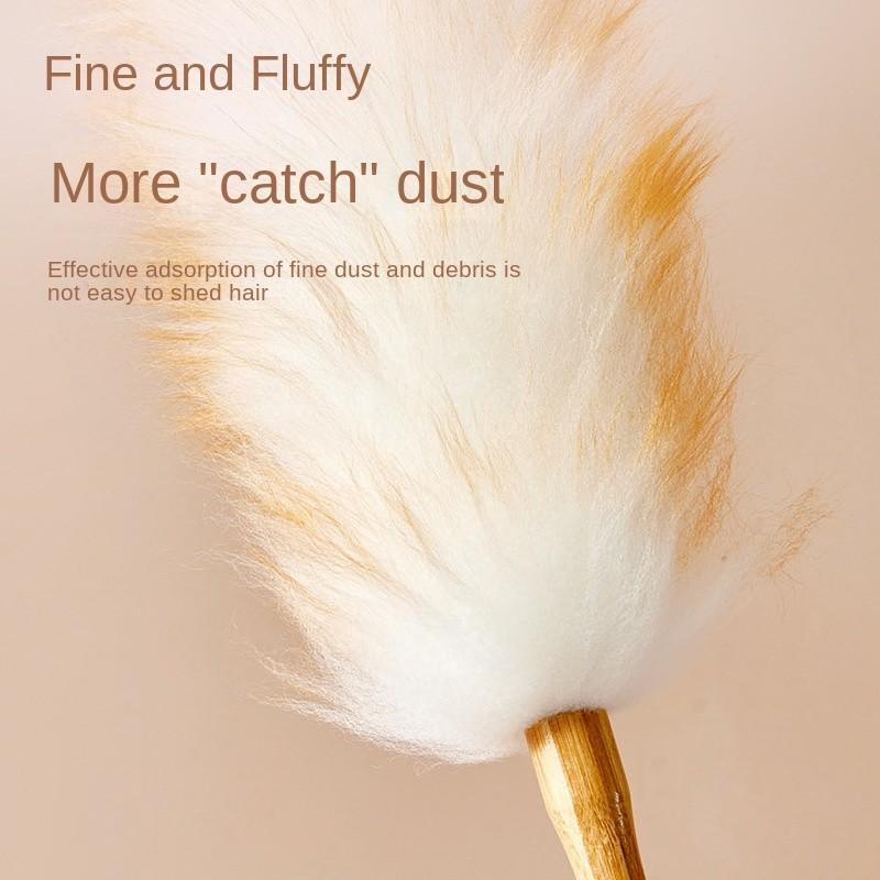 Eco-Friendly Pure Wool Duster Multipurpose Dust Cleaning Solution Thickened Wool Feather Duster #4144