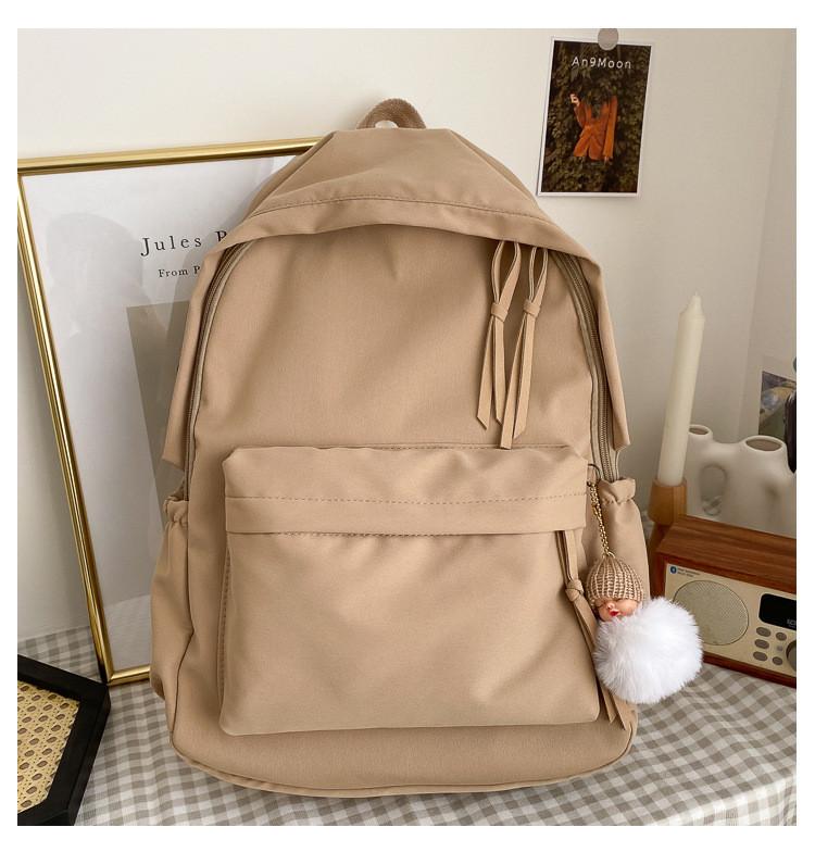 Nylon Student Backpack With Multiple Pockets For Daily Use And Load Reduction хаки